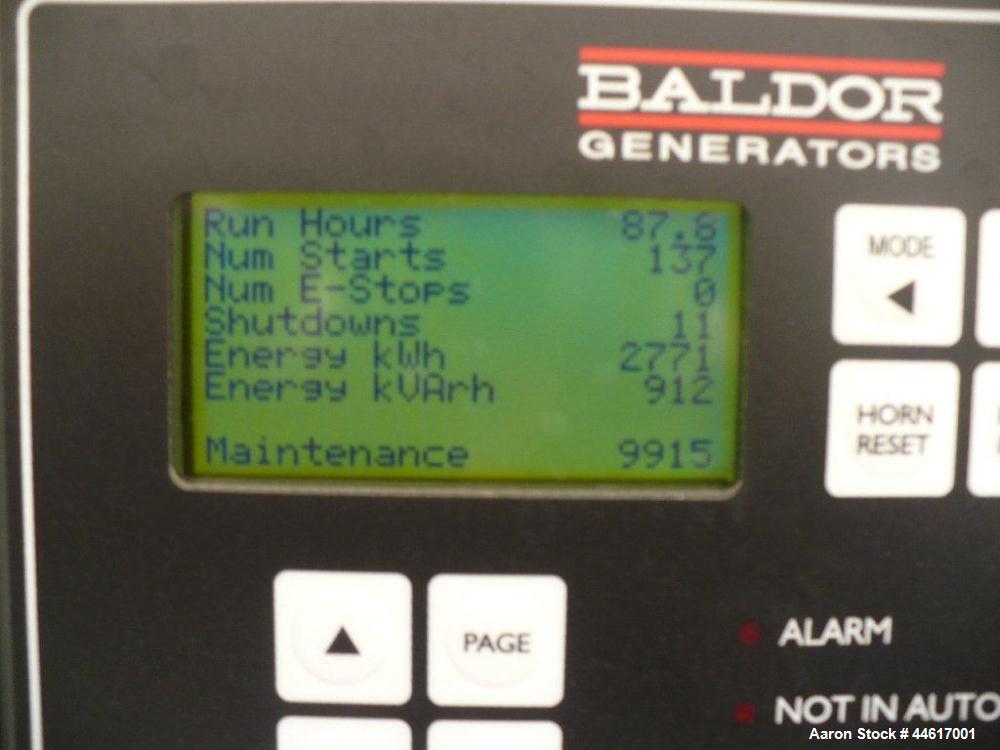 Used Baldor 332 kW standby (300 kW prime) natural gas generator set, model 1GLC350-2N, SN-P1008160005. NGE 18.3L engine model D183L rated 503 HP at 1800 RPM, 10.5:1 compression ratio, EPA Emissions C...